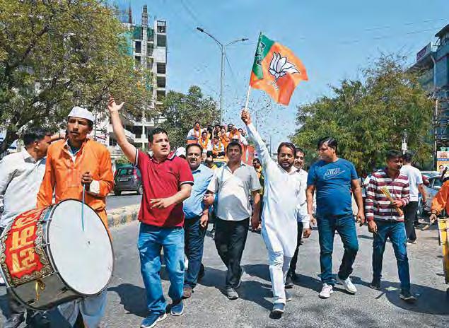 'ट्रिपल इंजन' भाजपा का 'ग्राउंड गेम'